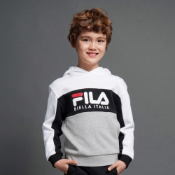 Fila Heritage Three-stage Block Hoody - Tytön Poolopaita - Valkoinen | FI-43136